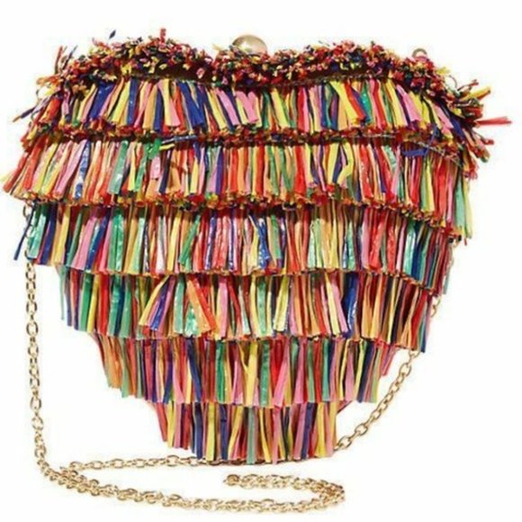Betsey Johnson Handbags - Betsey Johnson RAINBOW TIKI TIME HEART CROSSBODY